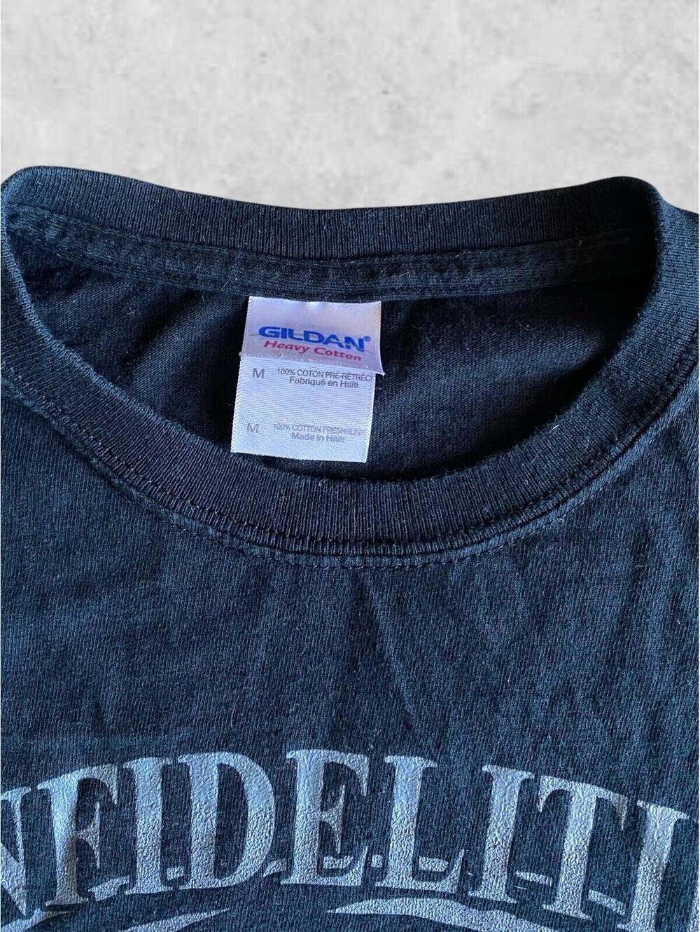 Indie Merch Unisex Tee M Regular Fit Black Cotton Crew Neck Rock Band Y2K - Picture 4 of 5